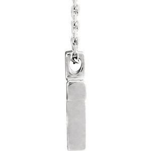 Petite Cross Rhodium-Plated 14k White Gold Pendant Necklace 16" and 18"