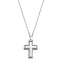 Men's Cross Ash Holder Necklace, Rhodium Plate Sterling Silver, 20"