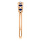 Blue Sapphire 7-Stone 3.25mm Ring, 14k Rose Gold