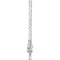 Platinum Diamond Sideways Cross Necklace , 16"-18" (.1 Ct, G-H Color, SI2-SI3 Clarity)
