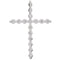 Diamond Cross Rhodium-Plated 14k White Gold Pendant (.5 Ctw, G-H Color, I1 Clarity)