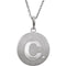 Diamond Letter 'C' Initial Sterling Silver Pendant Necklace, 18" (.005 Ct, GH Color, I2 Clarity)