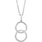 Interlocking Circle Necklace, Rhodium-Plated 14k White Gold, 18"