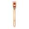 Created Chatham Ruby 7-Stone 3.25mm Ring, 14k Rose Gold, Size 7.5