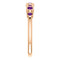 Amethyst 7-Stone 3.25mm Ring, 14k Rose Gold
