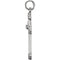 Diamond Treflee Cross Rhodium-Plated 14k White Gold Pendant, (.02 Ct, G-H Color, SI1 Clarity)