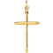 Suffering Cross 14k Yellow Gold Pendant