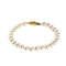 White Akoya Cultured Pearl Strand Bracelet in 14k Yellow Gold, 7" (6-6.5 MM)