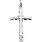Embossed Cross in a Latin Cross Sterling Silver Necklace, 18"