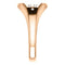 Diamond Closed Back Signet Ring, 10k Rose Gold (.05 Ctw G-H Color SI2-SI3 Clarity) Size 7.25