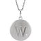 Diamond Letter 'W' Initial Sterling Silver Pendant Necklace, 18" (.005 Ct, GH Color, I2 Clarity)
