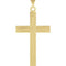 Inlay Passion Cross 14k Yellow Gold Pendant