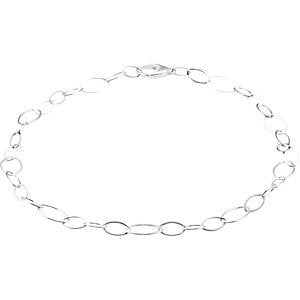 Sterling Silver Loop Link Chain, 18"
