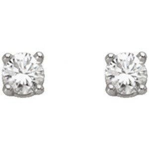 2 Ct 14k White Gold Diamond Stud Earrings (2.00 Cttw, GH Color, I1 Clarity)