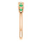 Created Chatham Emerald 7-Stone 3.25mm Ring, 14k Rose Gold