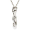 Sterling Silver Couples Embrace Pendant Necklace 18"