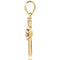 Diamond with Heart Cross 14k Yellow Gold Pendant (.025 Ct, G-H Color, I1 Clarity)