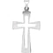 Cut-Out Roman Cross Rhodium-Plated 14k White Gold Pendant (27.50X18.00 MM)