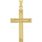 Christian Cross with Embossed Passion Cross 14k Yellow Gold Pendant