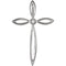 Diamond Solitaire Knot Cross Pendant, Rhodium-Plated 14k White Gold (.01 Ct, G-H Color, SI1 Clarity)