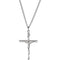 Crucifix Cross Sterling Silver Necklace, 24"