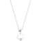 Diamond Triple Heart Pendant Sterling Silver Necklace, 18" (.02 Cttw)