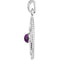 Genuine Amethyst Maltese Rope 14k White Gold Cross Pendant