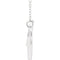 Platinum Interlocking Circle Necklace, 18"