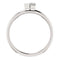 Diamond Two-Stone Ring, Rhodium-Plated 14k White Gold, Size 7 (.25 Ctw, G-H Color,I1 Clarity)