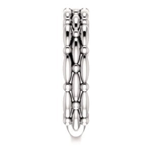 Platinum Multi-Row Stackable Ring, Size 8.25