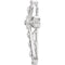 Diamond Lattice Cross Rhodium-Plated 14k White Gold Pendant (.05 Ctw, H+ Color, I1 Clarity)