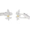 2-Tone Fleur di Lys Lily Sterling Silver, 14k Yellow Gold Cuff Links, 18.5MM