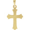 Textured Cross 14k Yellow Gold Pendant
