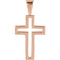 Catholic Cross 14k Rose Gold Pendant (13.5x9.5MM)