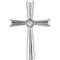 Diamond Solitaire Cross 14k White Gold Pendant (.04 Ct, G-H Color, SI1 Clarity)