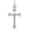 Botonee Cross Rhodium-Plated 14k White Gold Pendant (21x11MM)