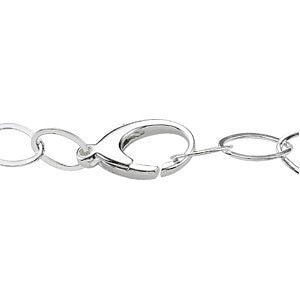 Sterling Silver Loop Link Chain, 18"