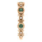 Chatham Created Alexandrite and Diamond Vintage-Style Ring, 14k Rose Gold (0.03 Ctw, G-H Color, I1 Clarity)