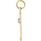 Diamond Treflee Cross 14k Yellow and White Gold Pendant, (.004 Ct, G-H Color, SI1 Clarity)