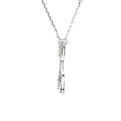 Diamond Initial 'L' Sterling Silver Pendant Necklace, 16.00" (.125 Cttw, GH Color, I1 Clarity)
