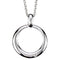 Diamond Circle Sterling Silver Pendant Necklace, 18" (.01 Cttw)