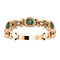 Chatham Created Alexandrite and Diamond Vintage-Style Ring, 14k Rose Gold (0.03 Ctw, G-H Color, I1 Clarity)