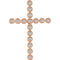 Diamond Paternoster Cross Pendant, 14k Rose Gold (.33 Ctw, H+ Color, I1 Clarity)
