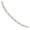 Men's Polished and Brushed Stainless Steel, 14k Yellow Gold Link Bracelet, 8.75"