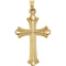 Fleury Hollow Cross 14k Yellow Gold Pendant (33.8X17.7 MM)