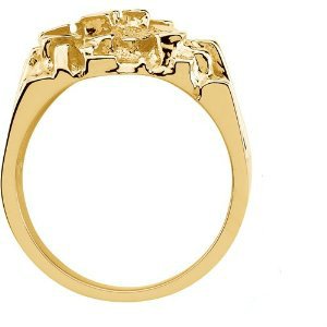 10kt Yellow Gold Nugget Ring, Size 9.5