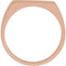Men's 10k Rose Gold Brushed Rectangle Signet Ring (15x7.5mm)