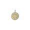 14k Yellow Gold 14k Yellow Gold Rhodium Plated .50 Cttw. Natural Yellow and White Diamonds Circle Pendant