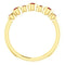 Created Chatham Ruby 7-Stone 3.25mm Ring, 14k Yellow Gold, Size 7