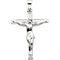 Hammered Crucifix Rhodium-Plated 14k White Gold Pendant (24.5X19.2MM)